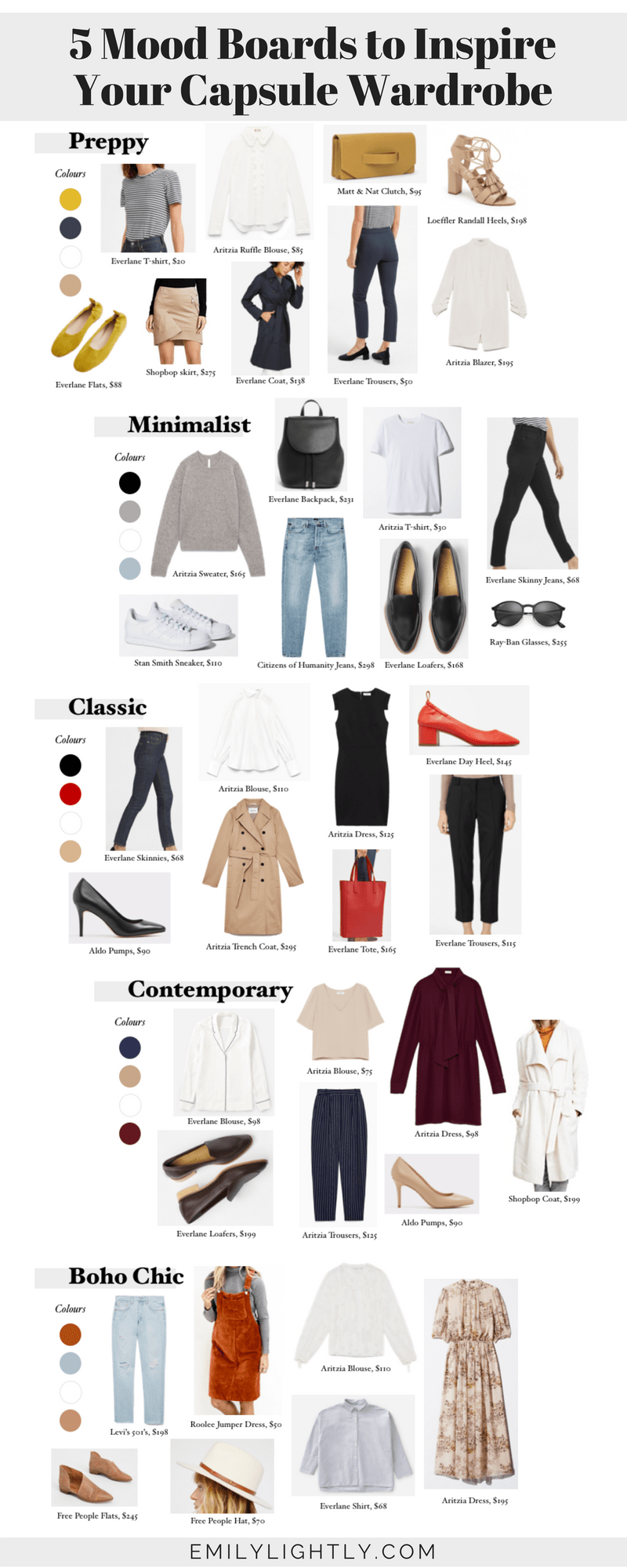 5 Mood Boards to Inspire Your Capsule Wardrobe