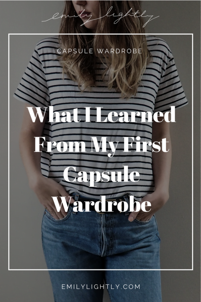 What I Learned From My First Capsule Wardrobe