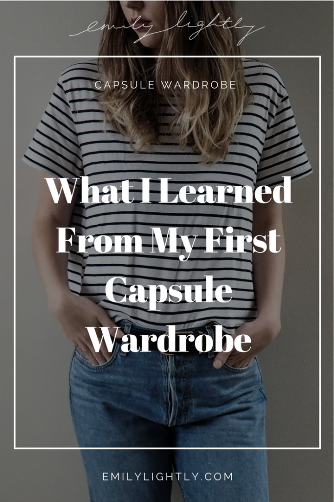 What I Learned From My First Capsule Wardrobe - Emily Lightly