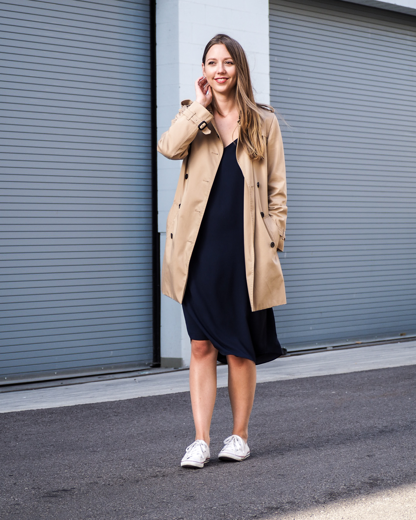 OOTD Slip Dress & Sneakers Emily Lightly