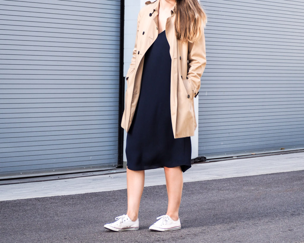 OOTD slip dress & sneakers