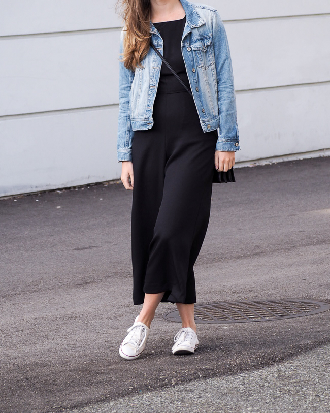 Jumpsuit with jean on sale jacket