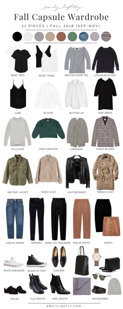 My Fall 2018 Capsule Wardrobe - Emily Lightly