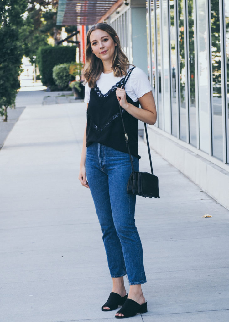 Black Cami Dress with White Crew-neck T-shirt Outfits (6 ideas & outfits)