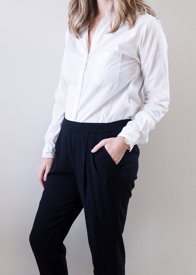 A Classic White Button Down Top for Spring on Life with Emily