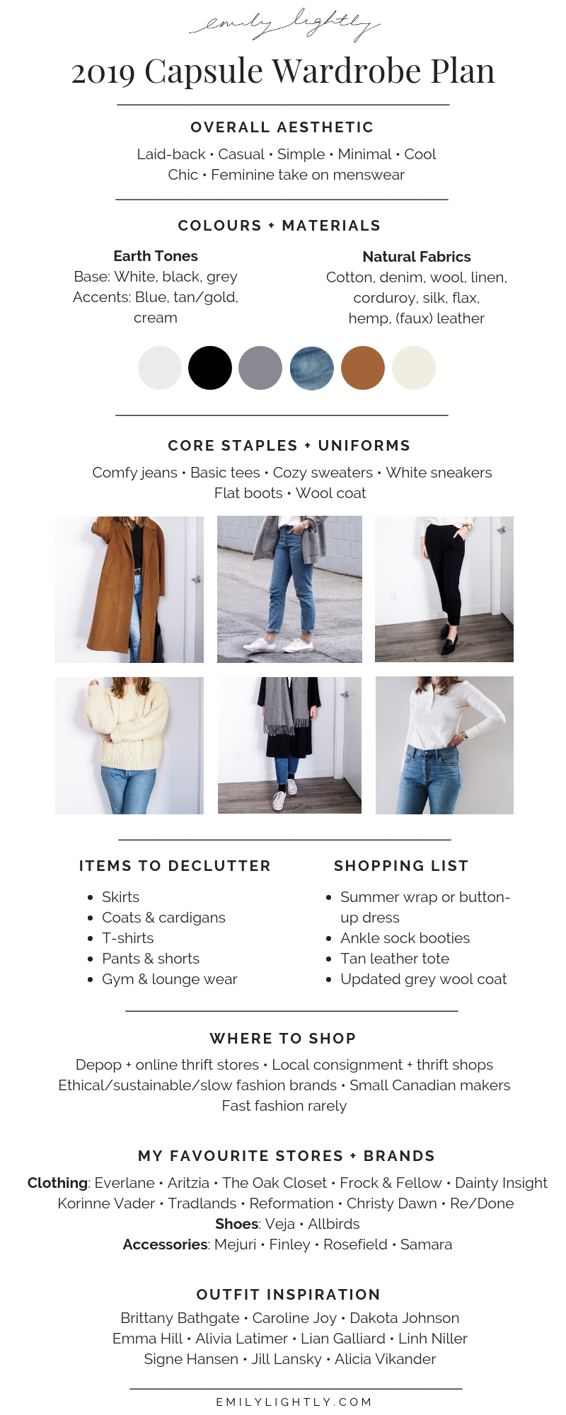 How I'm Planning My Capsule Wardrobe for 2019 - Emily Lightly