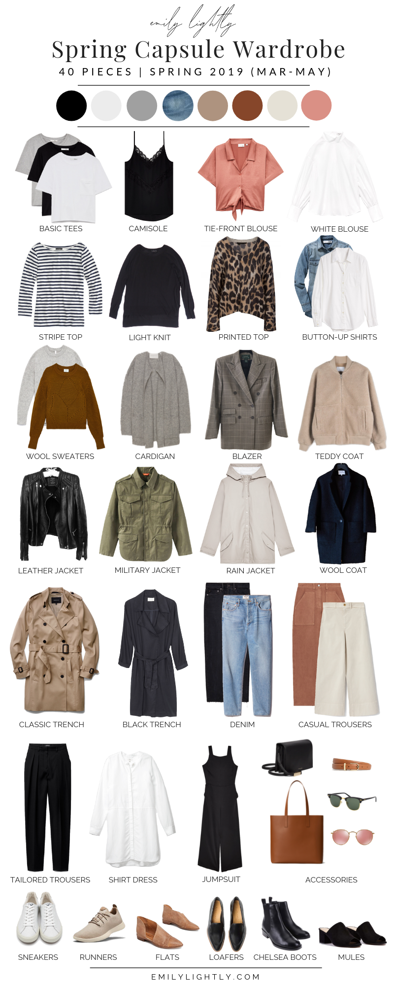 My Spring 2019 Capsule Wardrobe - Emily Lightly