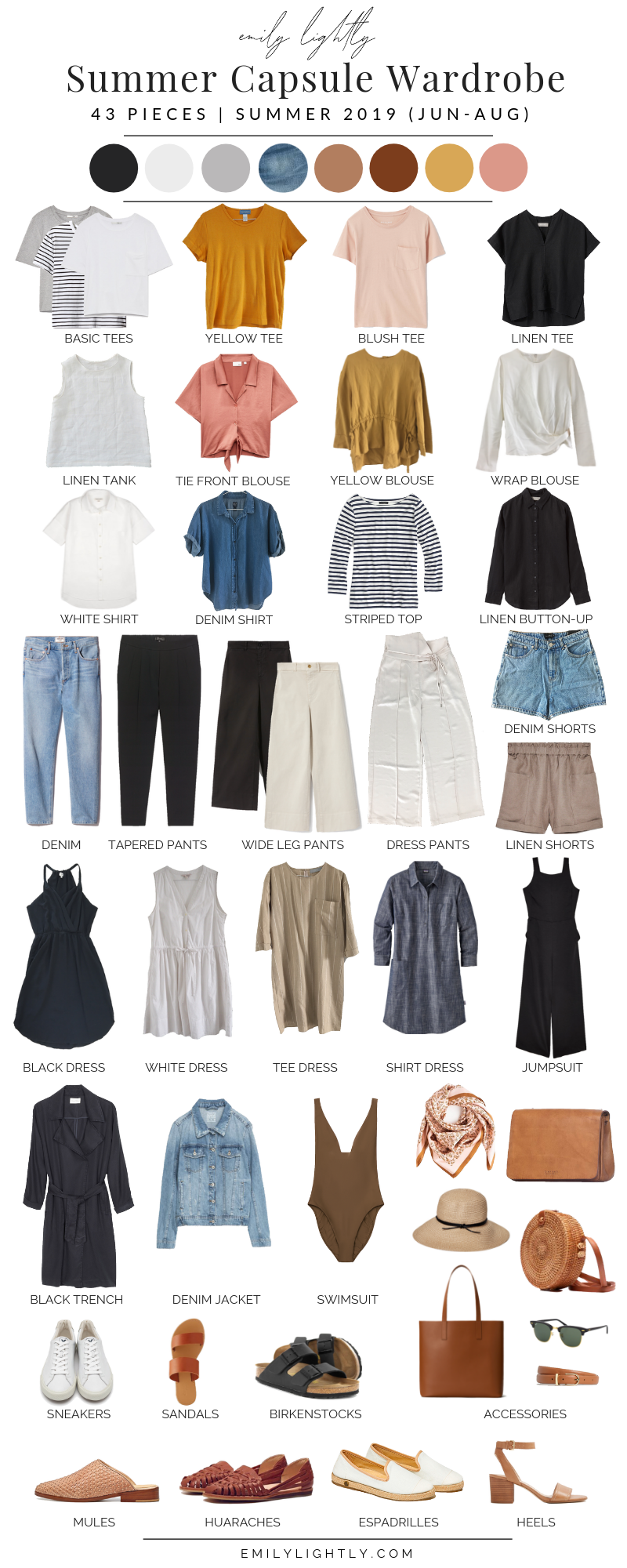 My Summer 2019 Capsule Wardrobe - Emily Lightly