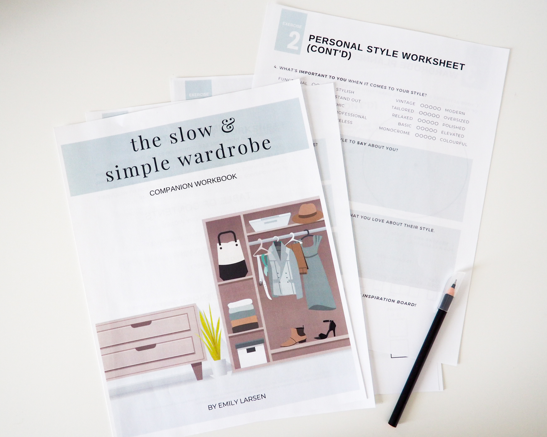 The Slow & Simple Wardrobe eBook & Companion Workbook by Emily Larsen - Emily Lightly