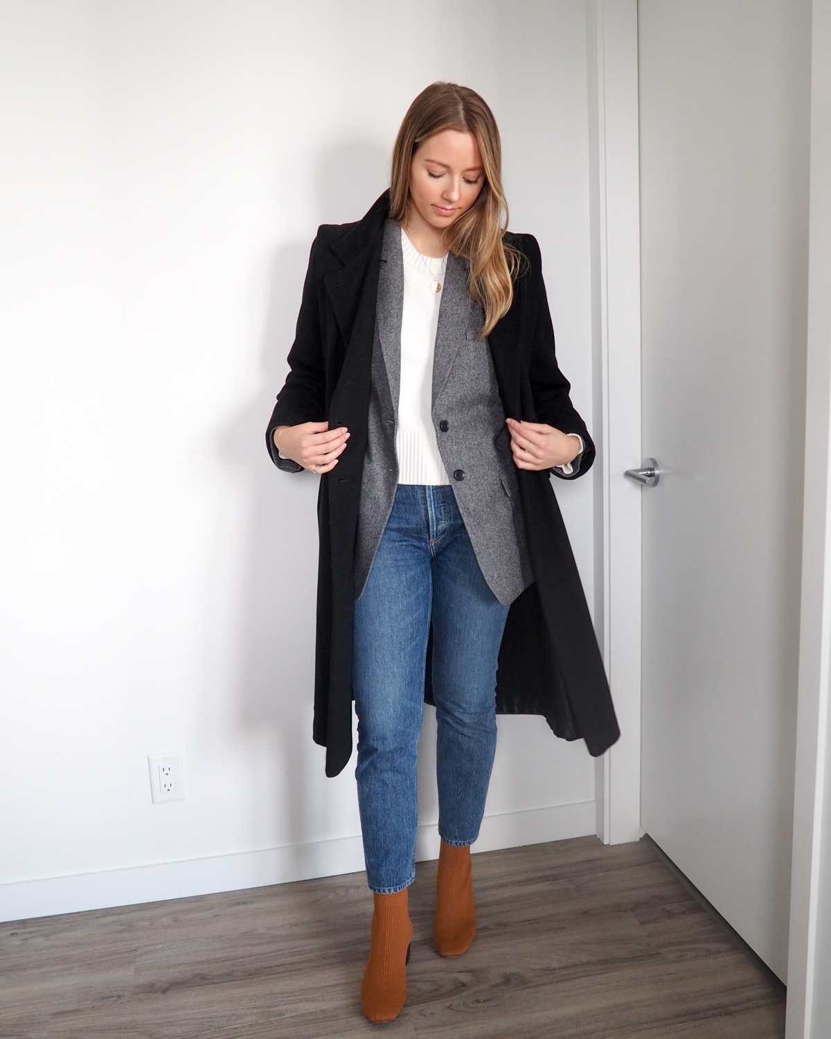 How to Style Boots & Blazers for Fall featuring Everlane - Emily Lightly