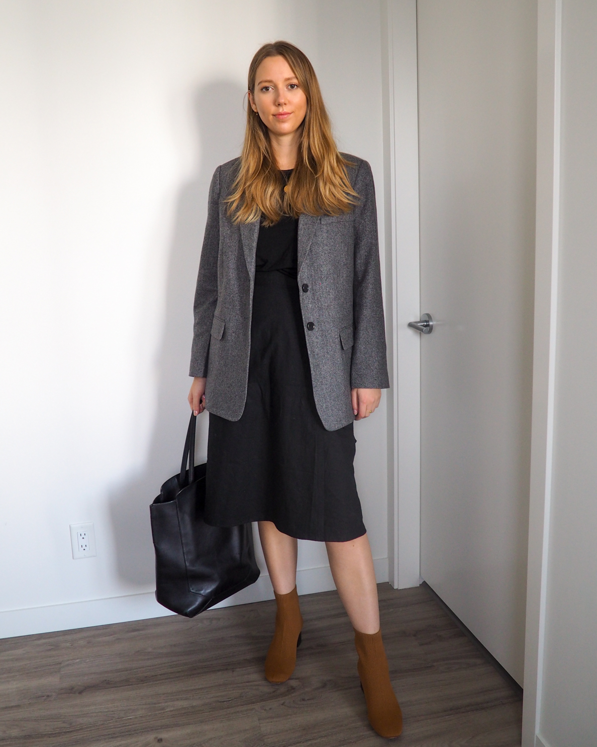 How to Style Boots & Blazers for Fall featuring Everlane - Emily Lightly