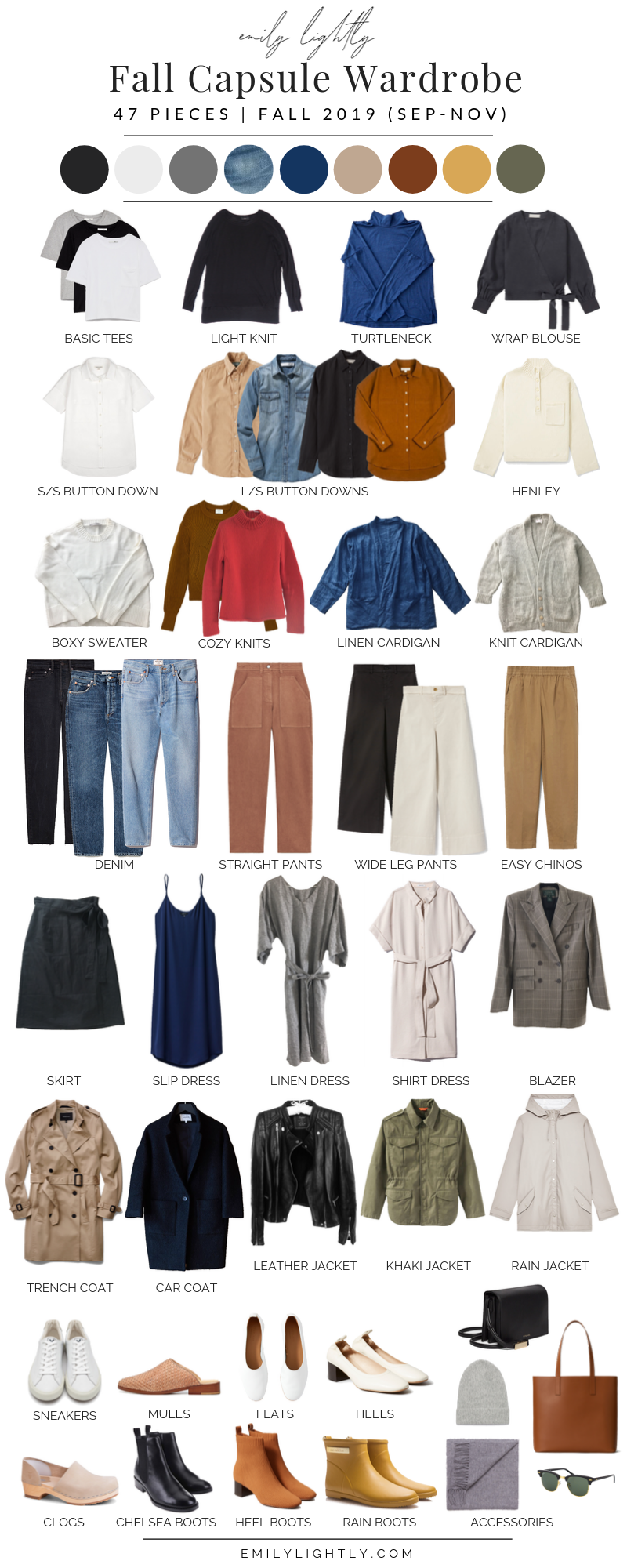 My Fall 2019 Capsule Wardrobe - Emily Lightly