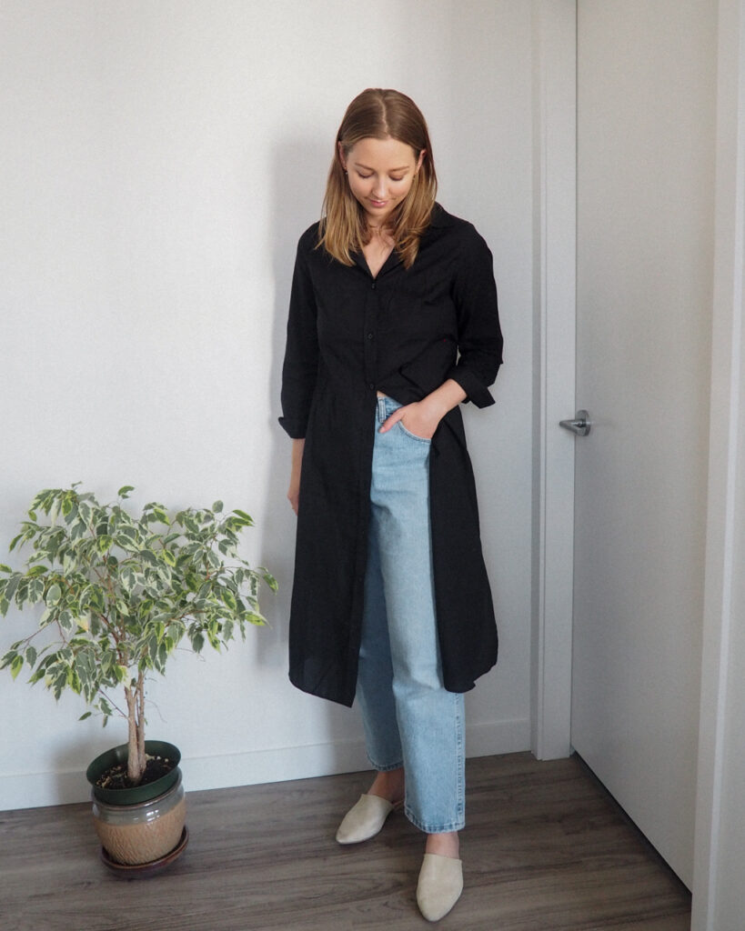 Styling a Shirt Dress 5 Ways featuring Kotn - Emily Lightly