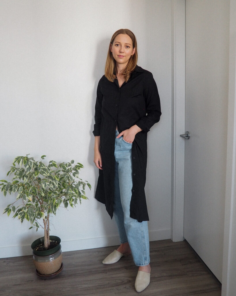 Styling a Shirt Dress 5 Ways featuring Kotn - Emily Lightly