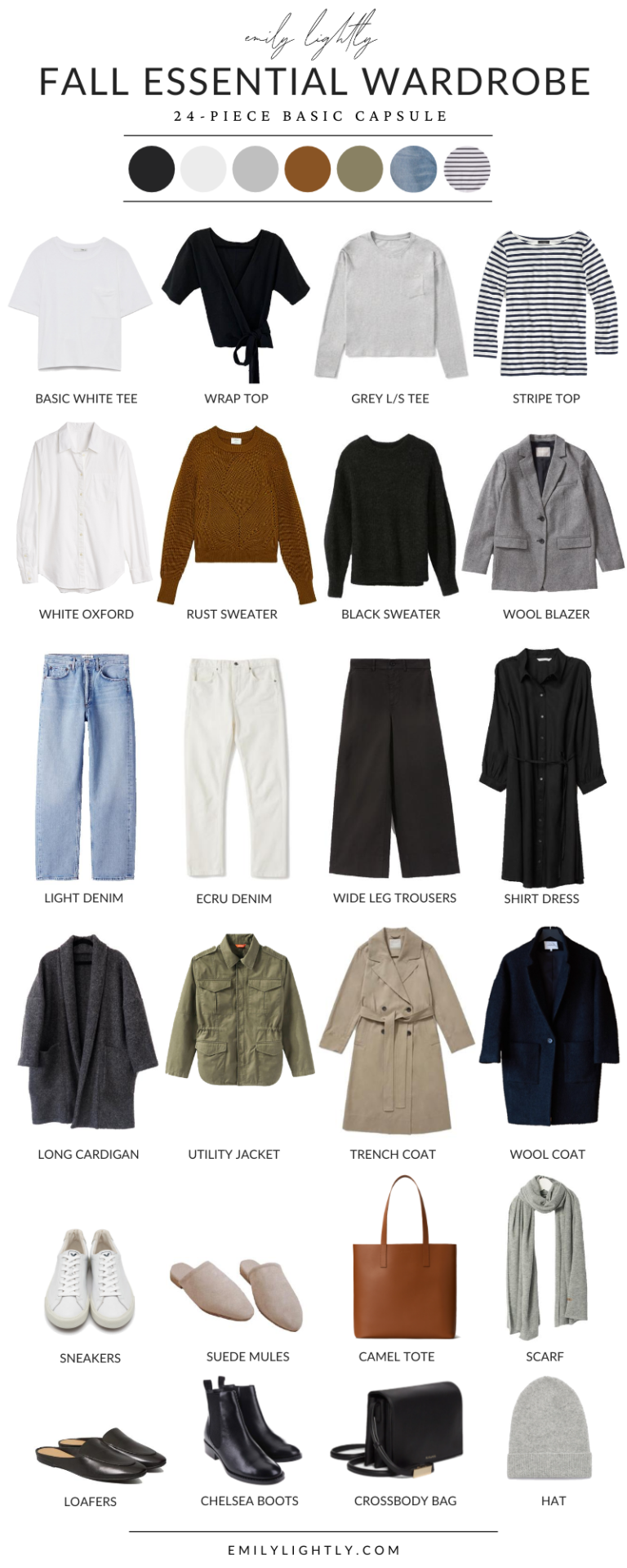 A Fall Essential Capsule Wardrobe - Emily Lightly