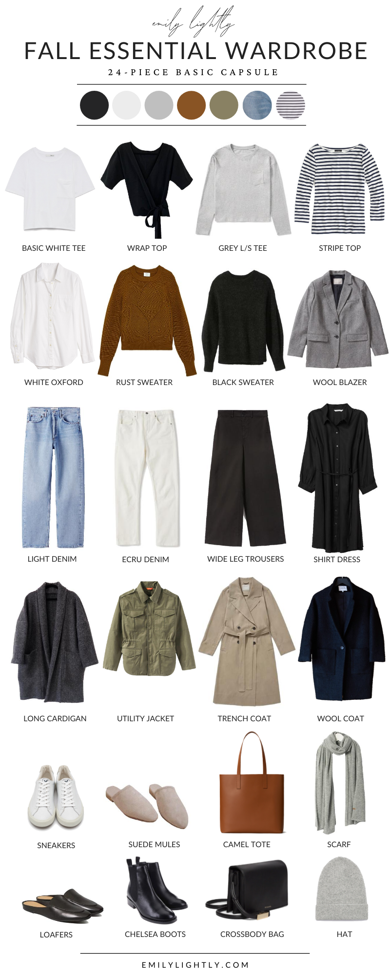 Fall Essential Capsule Wardrobe - Emily Lightly