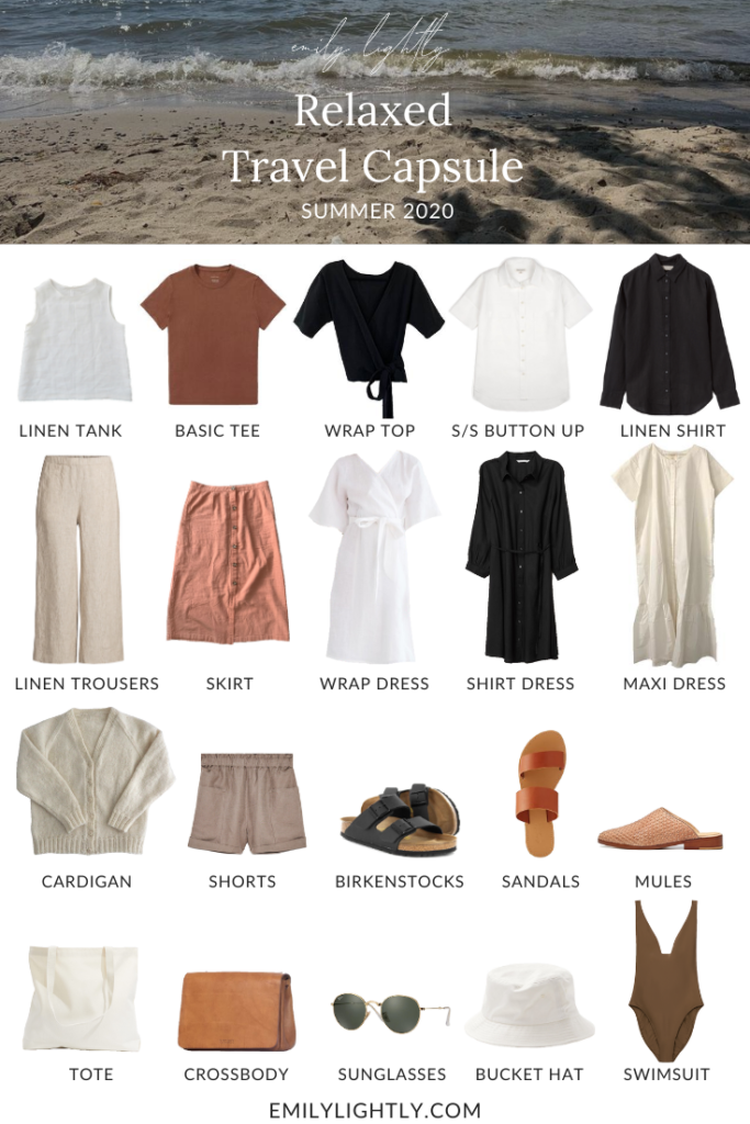 A Relaxed Summer Travel Capsule Wardrobe - Emily Lightly