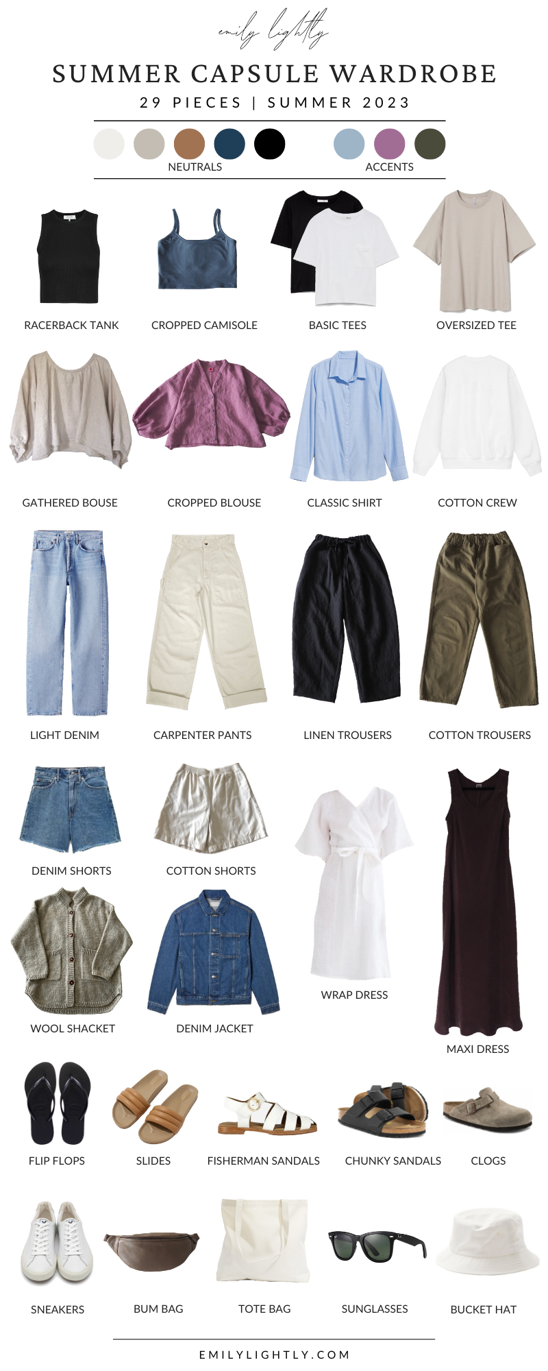 A Slow & Sustainable Summer Capsule Wardrobe - Emily Lightly