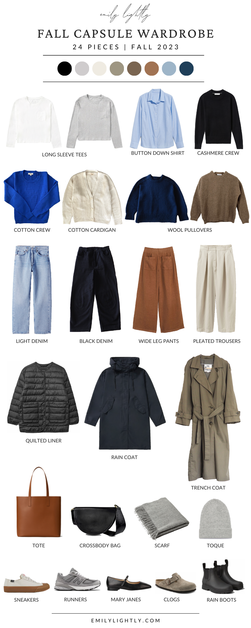 A Simple Transitional Fall Capsule Wardrobe - Emily Lightly