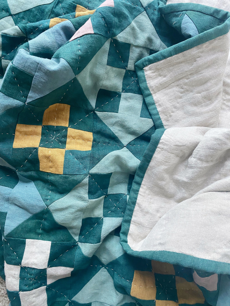 Nine patch quilt sewing pattern