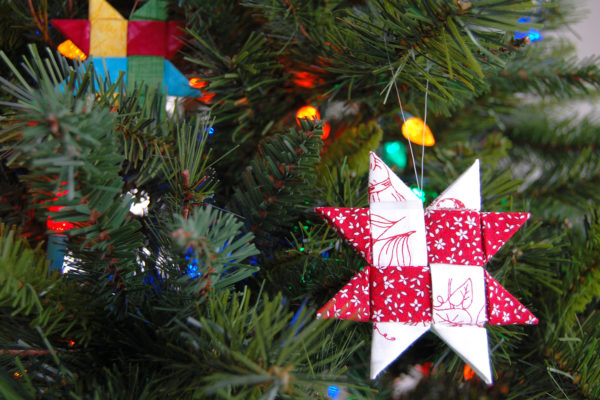 DIY Danish star tree ornament