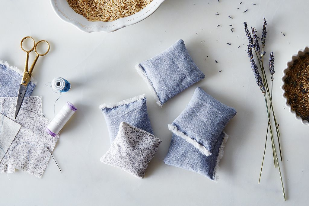 DIY lavender scent pouch sewing project