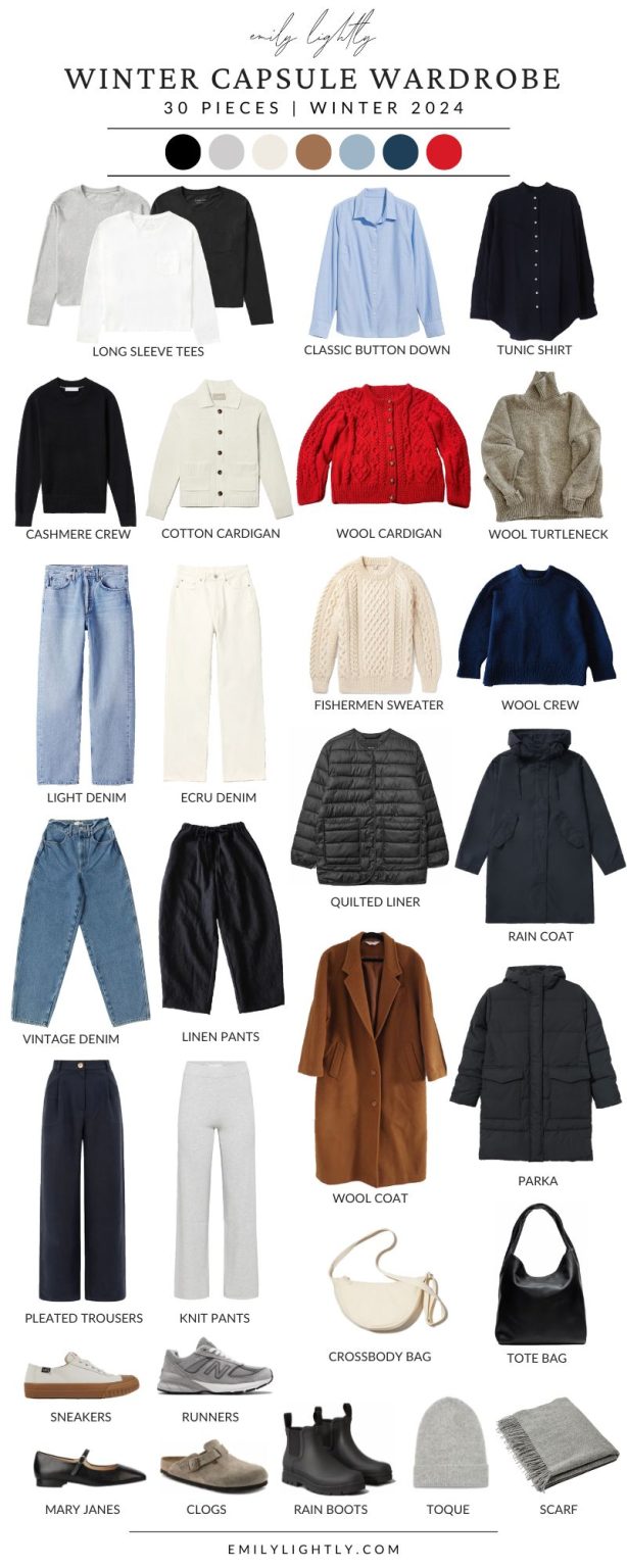 My 2024 Winter Capsule Wardrobe - Emily Lightly